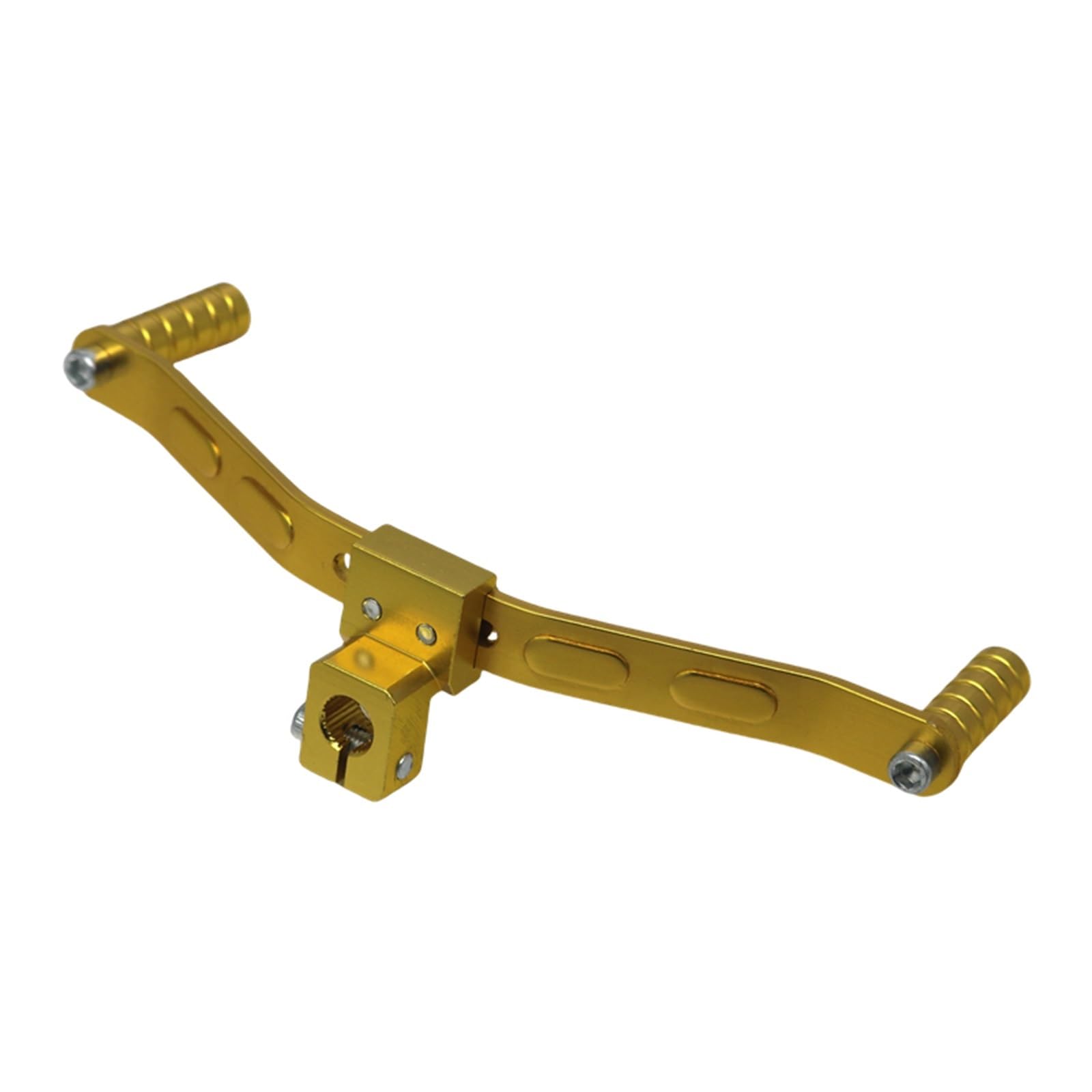 Schalthebel Armgestänge Universal Motorrad Dual Way Schalthebel Fußstütze Pedal Shifter 21 cm Für Motorrad Roller Umrüstung Teile Änderung Motorrad-Schalthebelhalterung(Gold) von AGYSVGZ