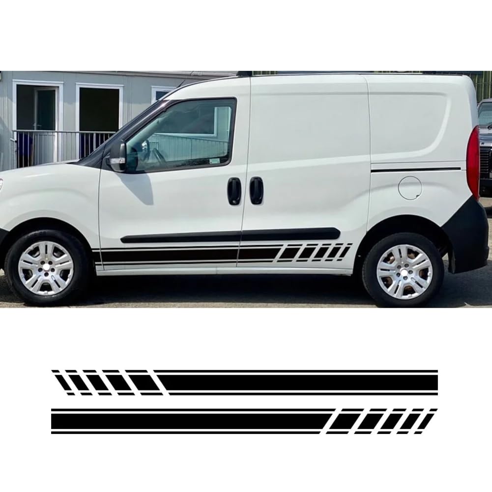 2 STÜCKE Autoaufkleber, Für FIAT Doblo Cargo, Für Panorama Vauxhall, Für Opel Combo Camper Van Grafiken Vinyl Aufkleber Tuning Autozubehör von AHDHAJAQ