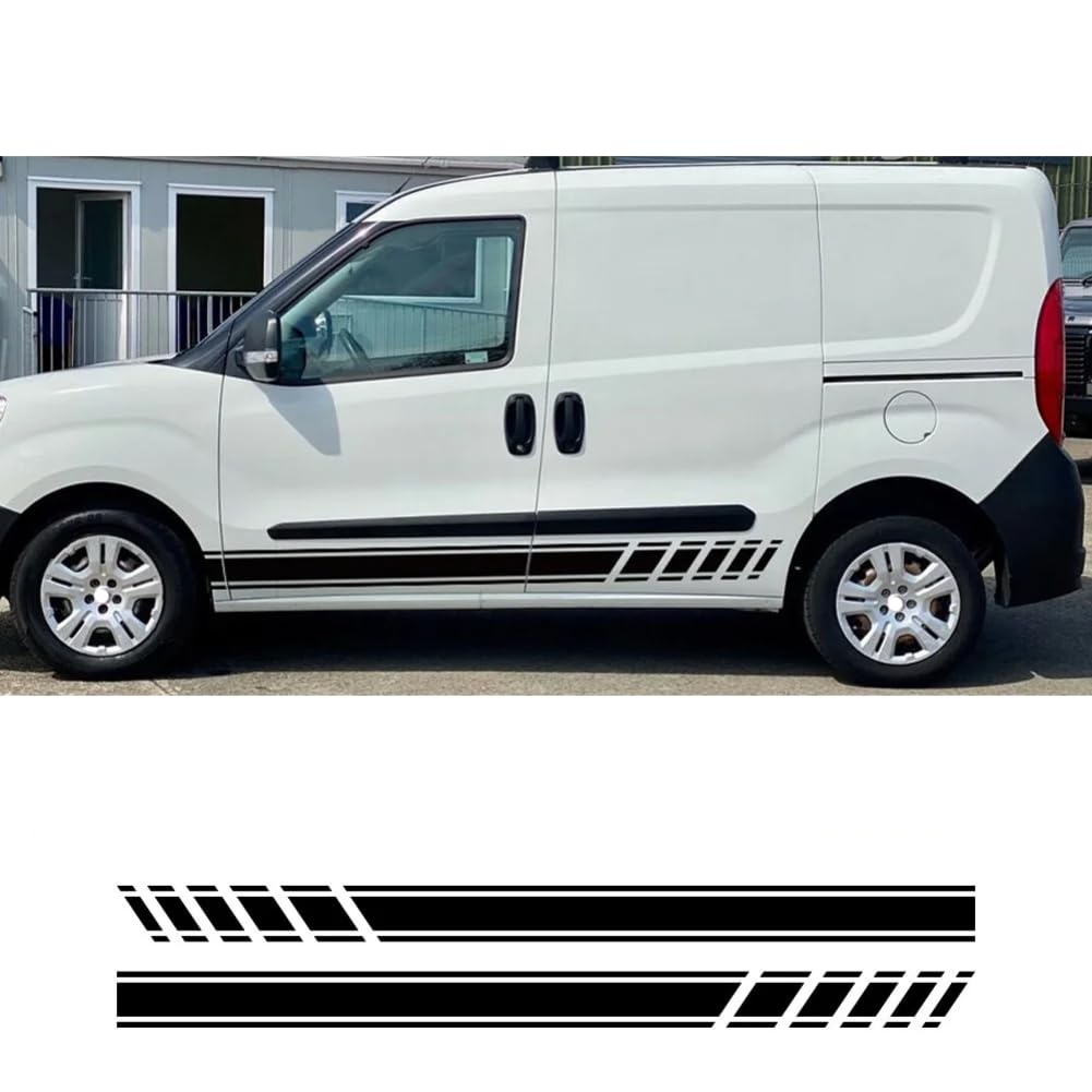 2 STÜCKE Autoaufkleber, Für FIAT Doblo Cargo, Für Panorama Vauxhall, Für Opel Combo Camper Van Grafiken Vinyl Aufkleber Tuning Autozubehör von AHDHAJAQ