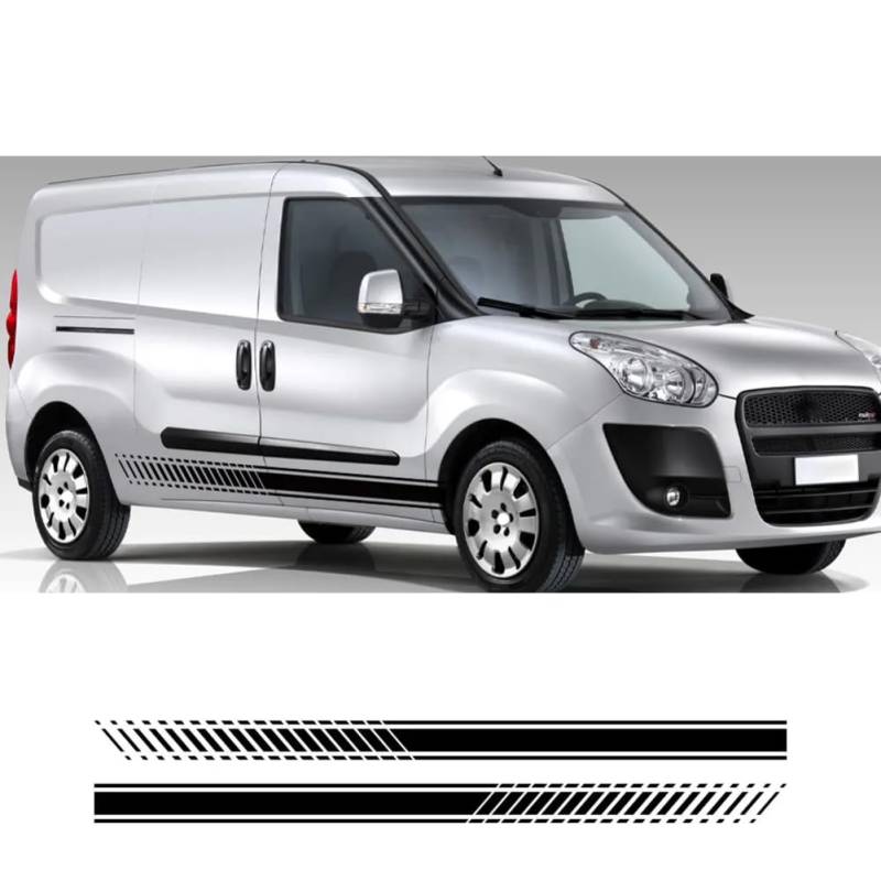 2 STÜCKE Autoaufkleber, Für FIAT Doblo Cargo Panorama, Für Vauxhall, Für Opel Combo Camper Van Grafiken Vinyl Aufkleber Tuning Autozubehör von AHDHAJAQ