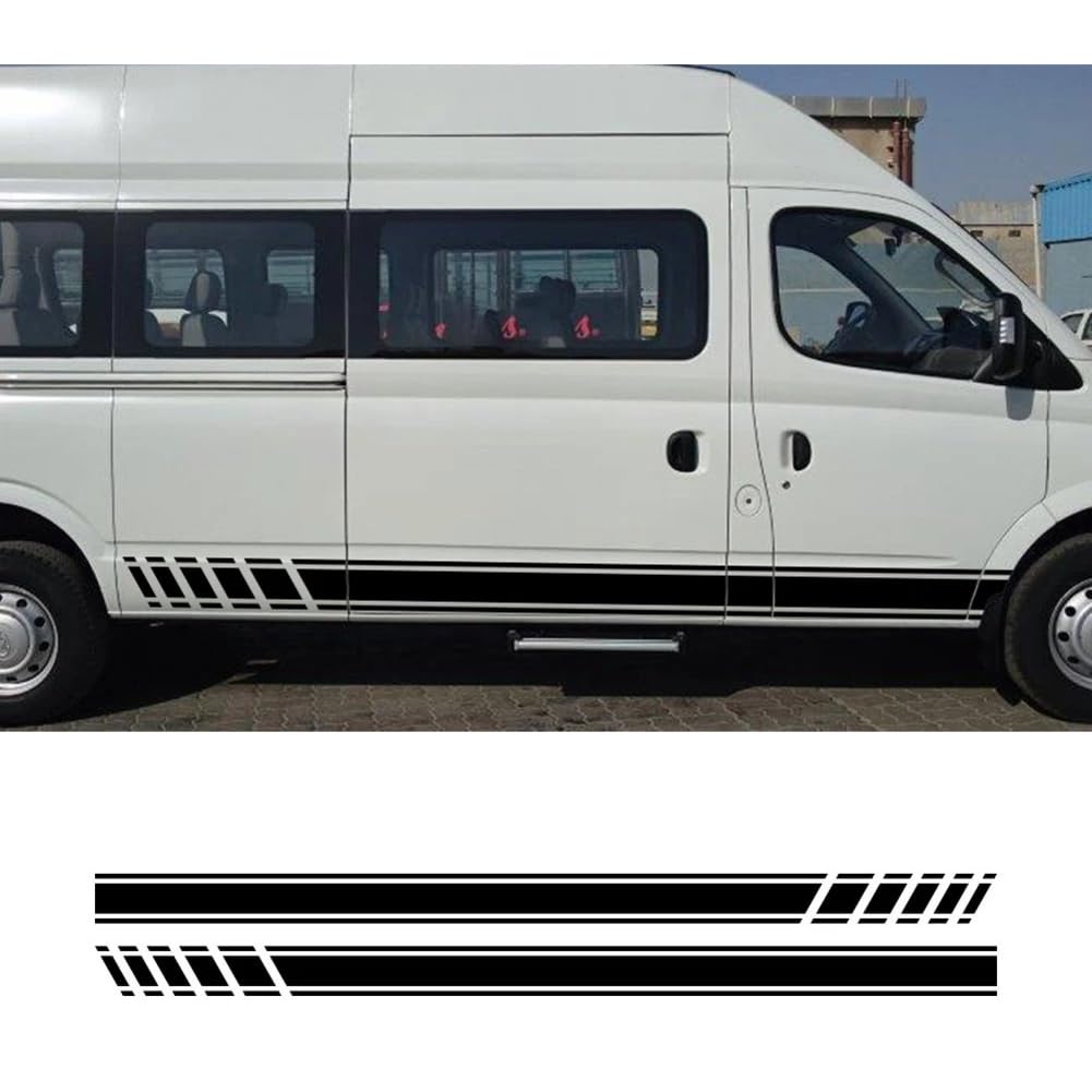 2 STÜCKE Autotür-Seitenaufkleber, Für Maxus V80 Camper Cargo Van Teile Liniengrafiken Streifen Vinyl Aufkleber Tuning Autozubehör von AHDHAJAQ