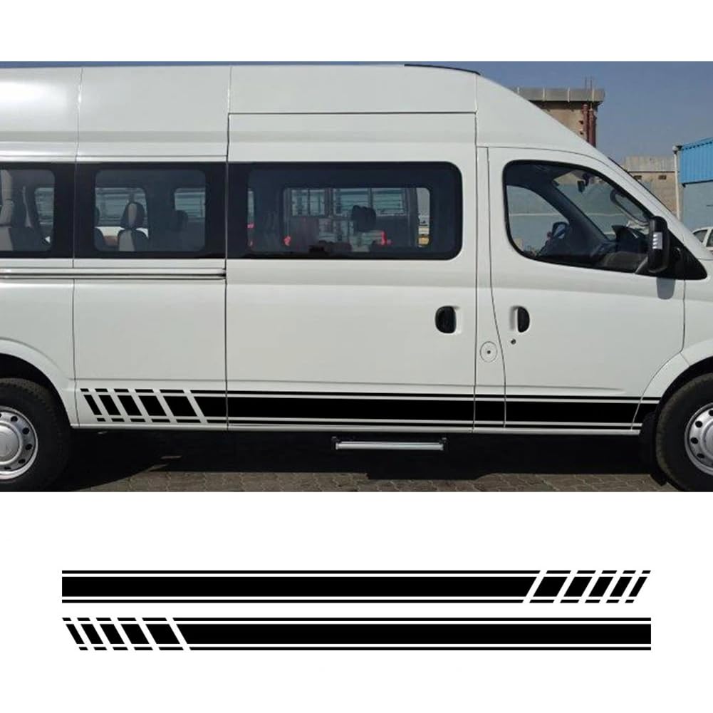 2 STÜCKE Autotür-Seitenaufkleber, Für Maxus V80 Camper Cargo Van Teile Liniengrafiken Streifen Vinyl Aufkleber Tuning Autozubehör von AHDHAJAQ