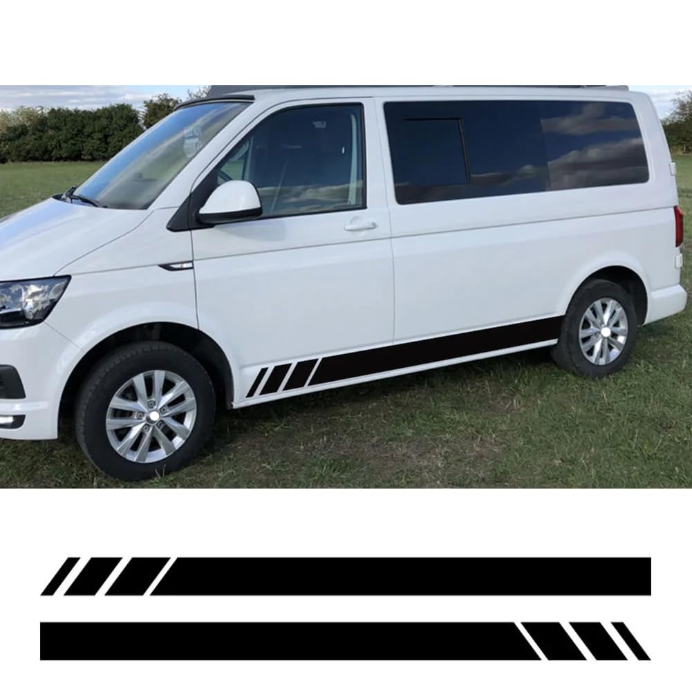 2 STÜCKE Autotür-Seitenaufkleber, Für VW Transporter T4 T5 T6, Für Caravelle, Für Multivan Camper Van Vinyl Aufkleber Zubehör von AHDHAJAQ