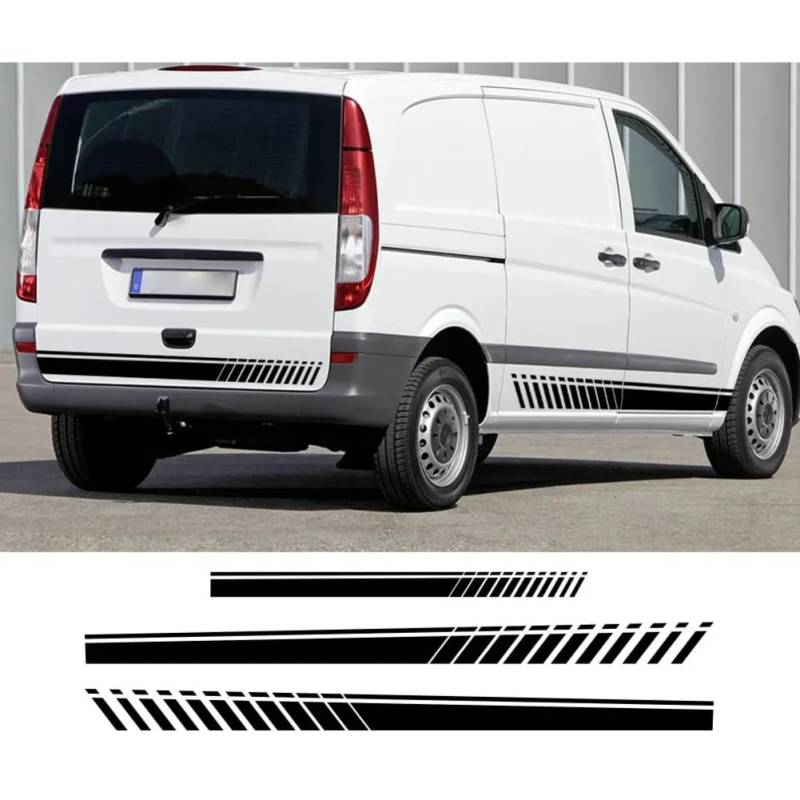 3-teilige Autoaufkleber, für M=ercedes B=ENZ Vito V-Klasse Viano W638 W639 W447 Marco, für Polo EQV Camper Van Vinyl-Aufkleber Tuning-Zubehör von AHDHAJAQ