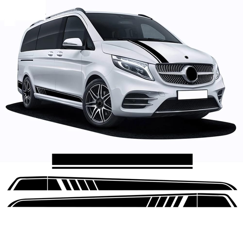 3-teiliger Türseitenstreifen-Rockaufkleber Edition 1 Motorhaubenaufkleber, für M=ercedes B=ENZ V-Klasse W447 Vito Viano 2014-heute AMG von AHDHAJAQ