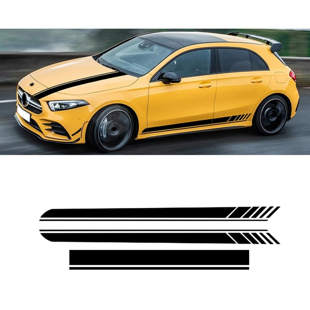 Autohaubentür-Seitenstreifen-Rockaufkleber Edition 1 AMG-Aufkleber, für M=ercedes B=ENZ A-Klasse W177 A35 A45 A45 S W176 AMG-Zubehör von AHDHAJAQ