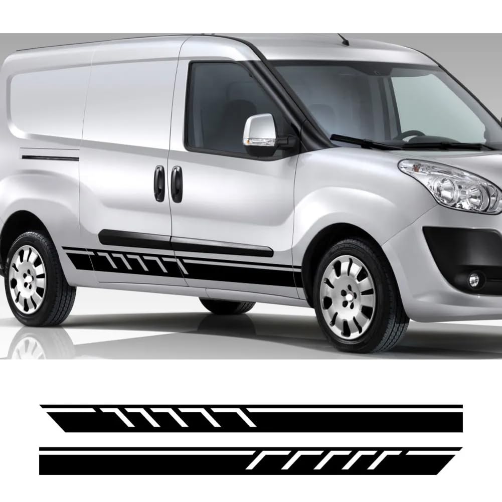 Seitenaufkleber für Autotüren, für FIAT Doblo Cargo Panorama, für Vauxhall, für Opel Combo Camper Van Grafikstreifen Aufkleber Autozubehör von AHDHAJAQ