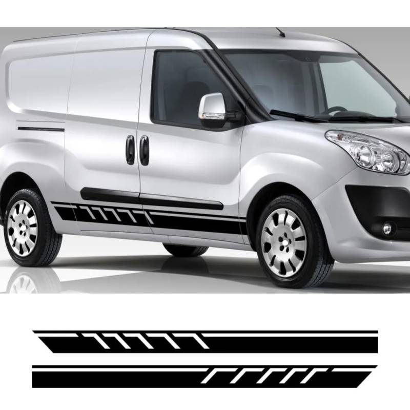 Seitenaufkleber für Autotüren, für FIAT Doblo Cargo Panorama, für Vauxhall, für Opel Combo Camper Van Grafikstreifen Aufkleber Autozubehör von AHDHAJAQ