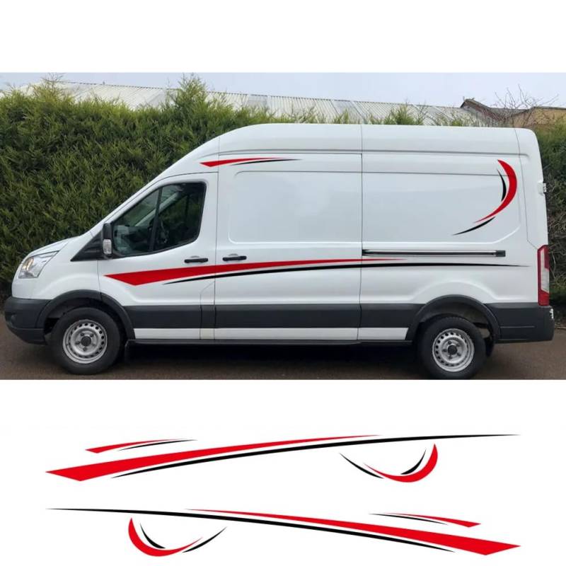 Van-Aufkleber, für Ford Transit MK8 2014–2021, Wohnmobil-Streifen, Camper-Autografik, Sport-Vinyl-Aufkleber, Auto-Tuning-Zubehör von AHDHAJAQ