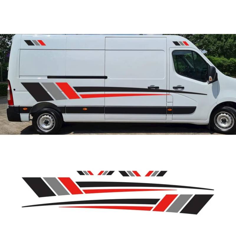 Van-Karosserieseitenaufkleber, für R=enault, für Master, für Nissan NV400, für Opel, für Vauxhall Movano, Car Camper-Grafikaufkleber, Auto-Tuning-Zubehör von AHDHAJAQ