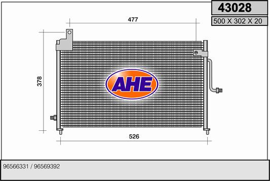 Kondensator, Klimaanlage AHE 43028 von AHE