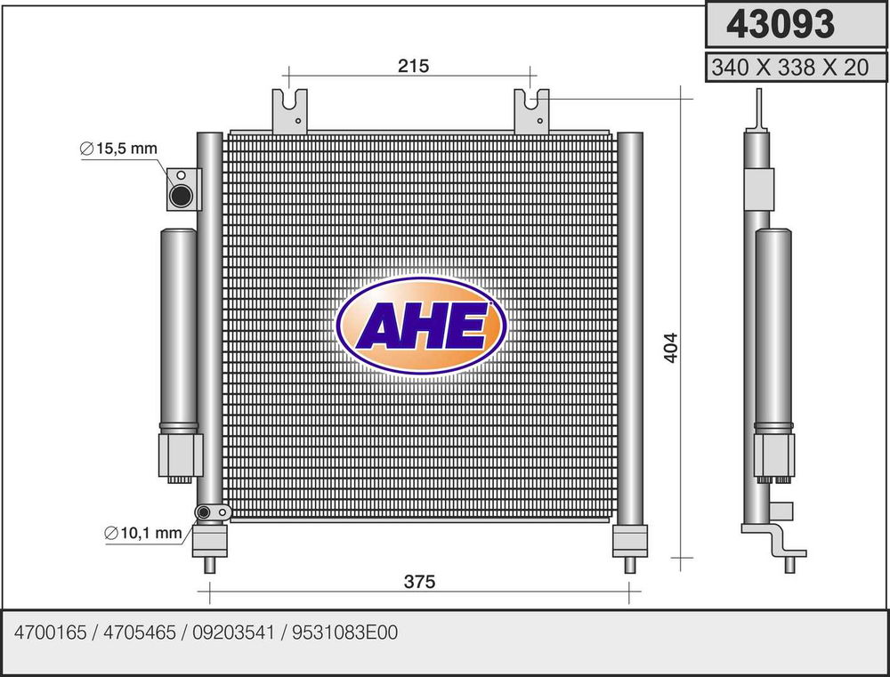 Kondensator, Klimaanlage AHE 43093 von AHE