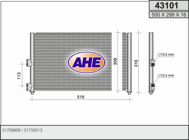 Kondensator, Klimaanlage AHE 43101 von AHE