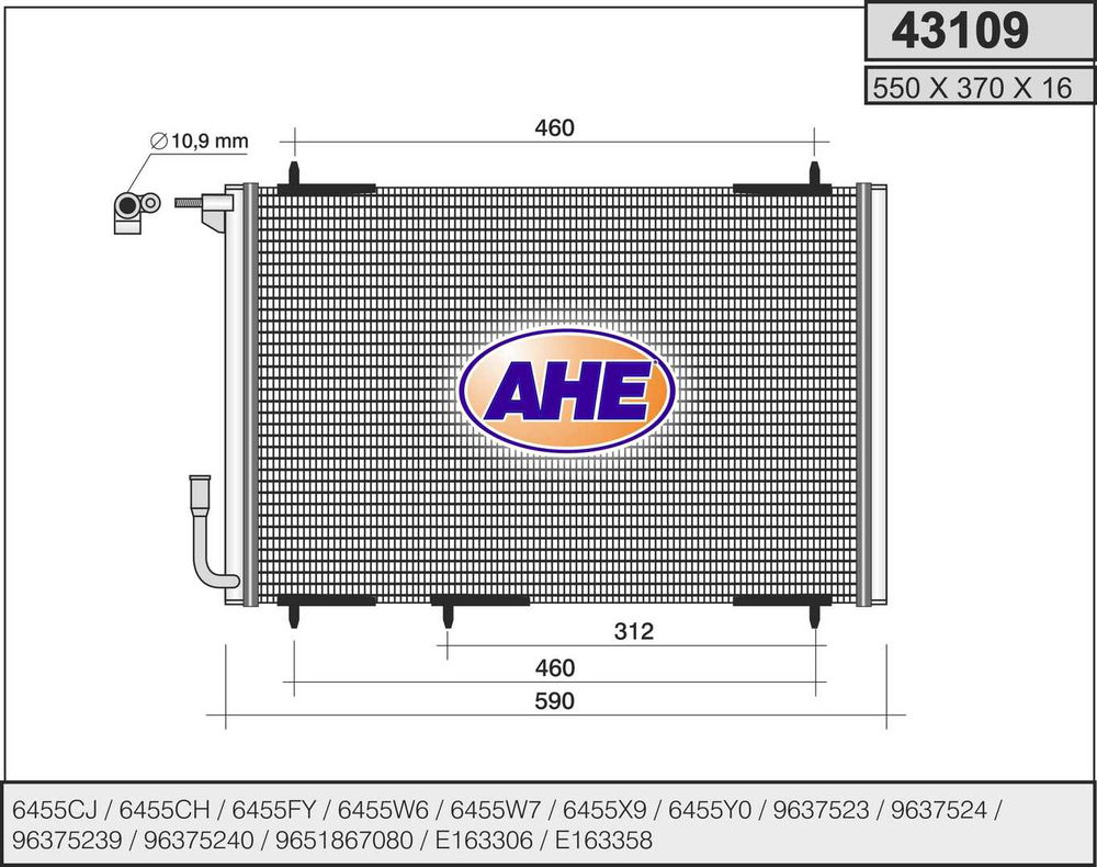 Kondensator, Klimaanlage AHE 43109 von AHE