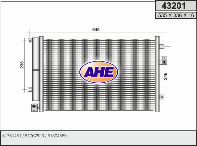 Kondensator, Klimaanlage AHE 43201 von AHE