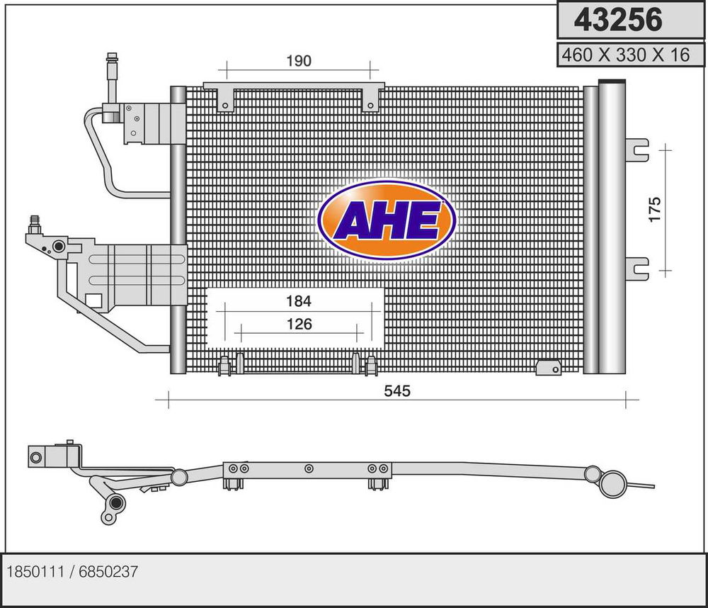 Kondensator, Klimaanlage AHE 43256 von AHE