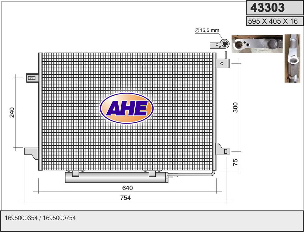 Kondensator, Klimaanlage AHE 43303 von AHE