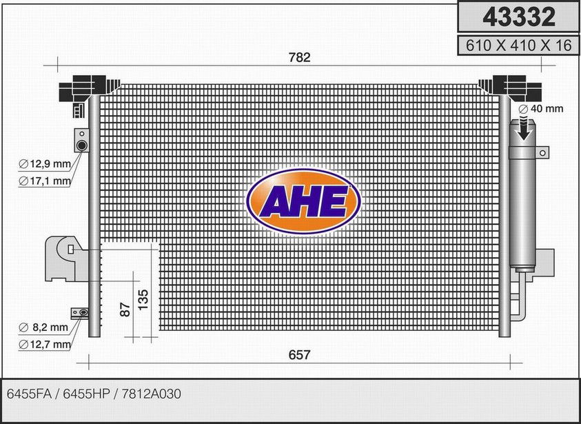 Kondensator, Klimaanlage AHE 43332 von AHE