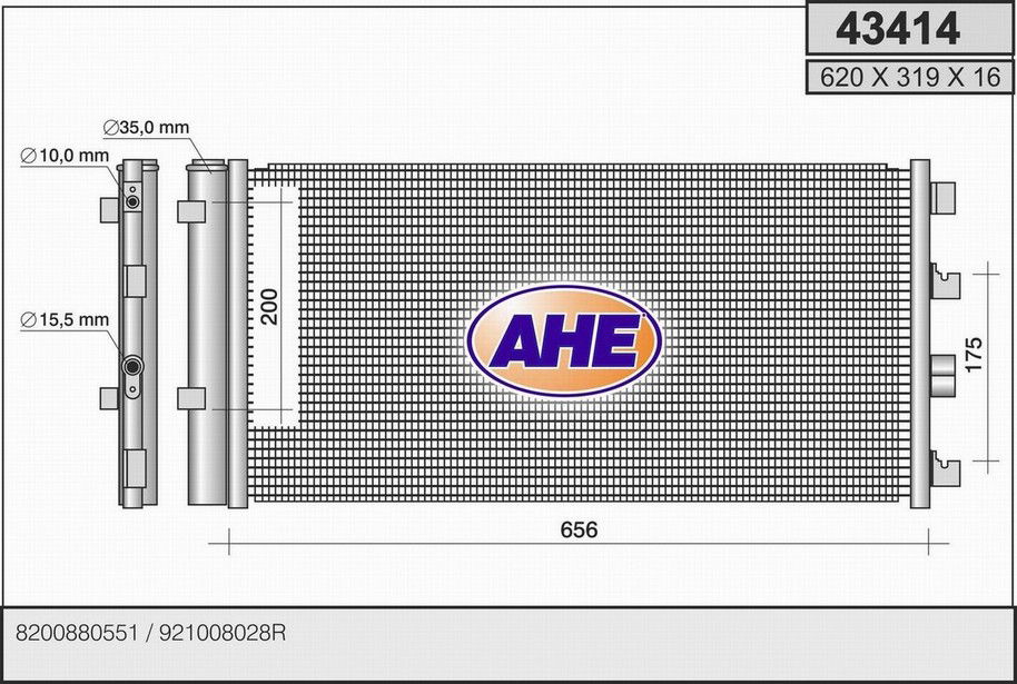 Kondensator, Klimaanlage AHE 43414 von AHE