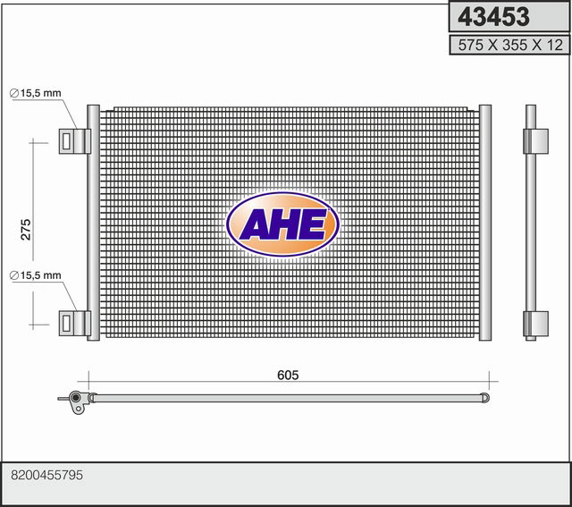 Kondensator, Klimaanlage AHE 43453 von AHE