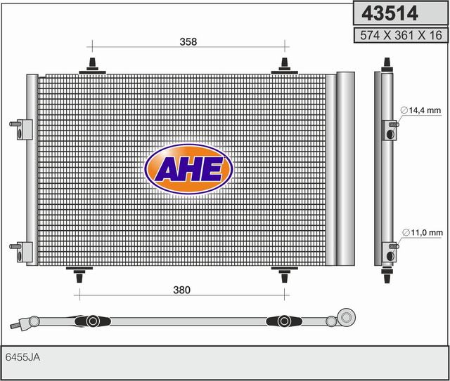 Kondensator, Klimaanlage AHE 43514 von AHE