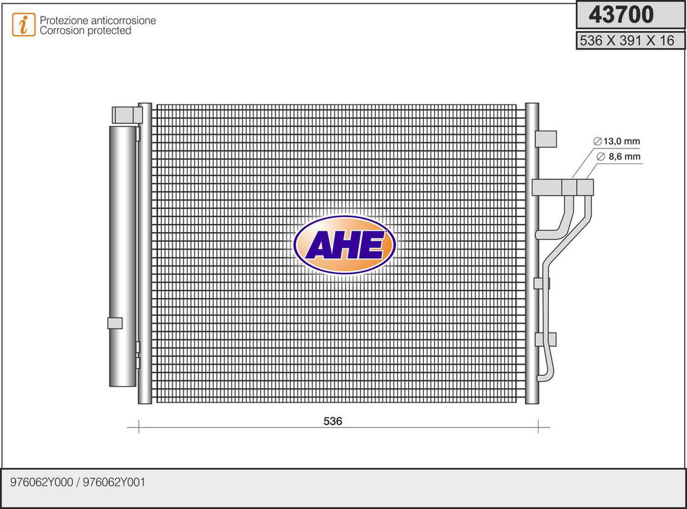 Kondensator, Klimaanlage AHE 43700 von AHE