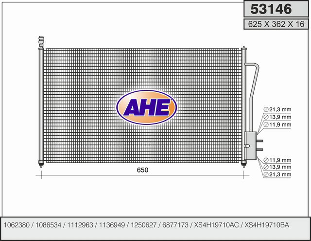 Kondensator, Klimaanlage AHE 53146 von AHE