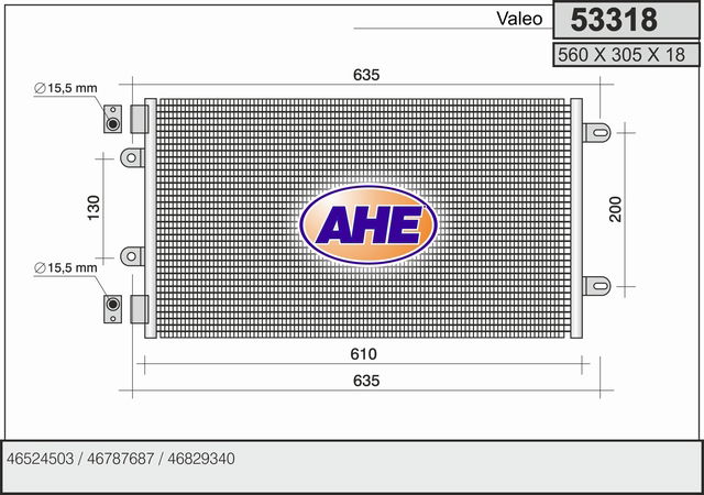 Kondensator, Klimaanlage AHE 53318 von AHE