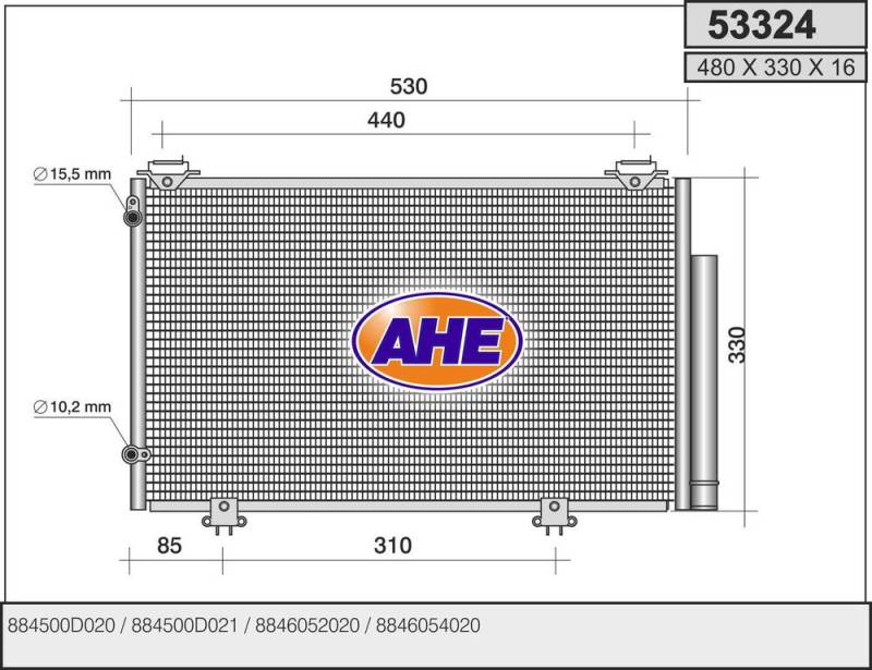 Kondensator, Klimaanlage AHE 53324 von AHE