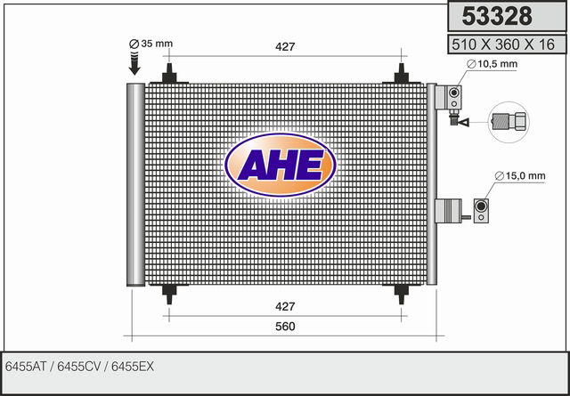 Kondensator, Klimaanlage AHE 53328 von AHE