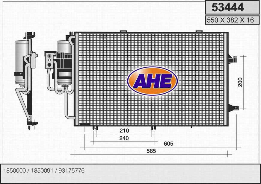 Kondensator, Klimaanlage AHE 53444 von AHE