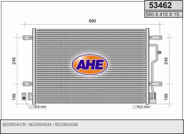 Kondensator, Klimaanlage AHE 53462 von AHE