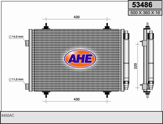 Kondensator, Klimaanlage AHE 53486 von AHE