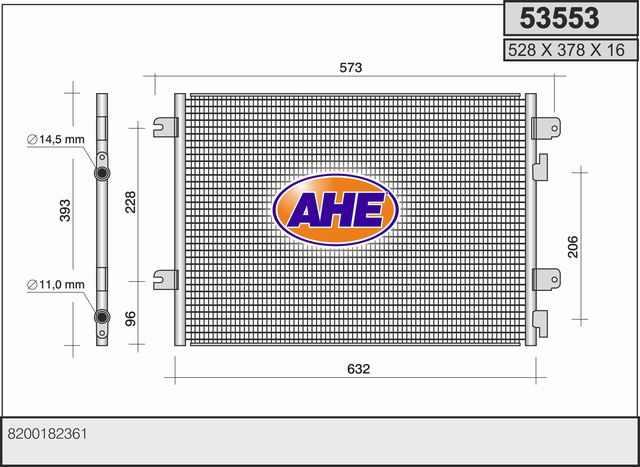 Kondensator, Klimaanlage AHE 53553 von AHE