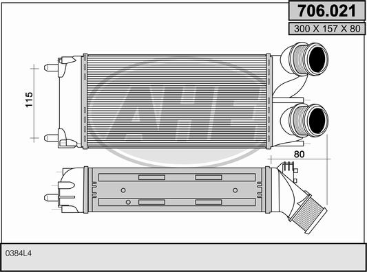 Ladeluftkühler AHE 706.021 von AHE