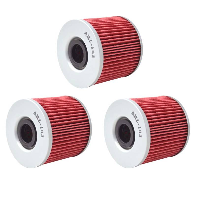 AHL 3 x 133 Ölfilter für GS750 750 1977-1982 1984-1985 / GS750E 750 1983 / GS750ES 750 1983 / GS750S Katana 750 1983 von AHL