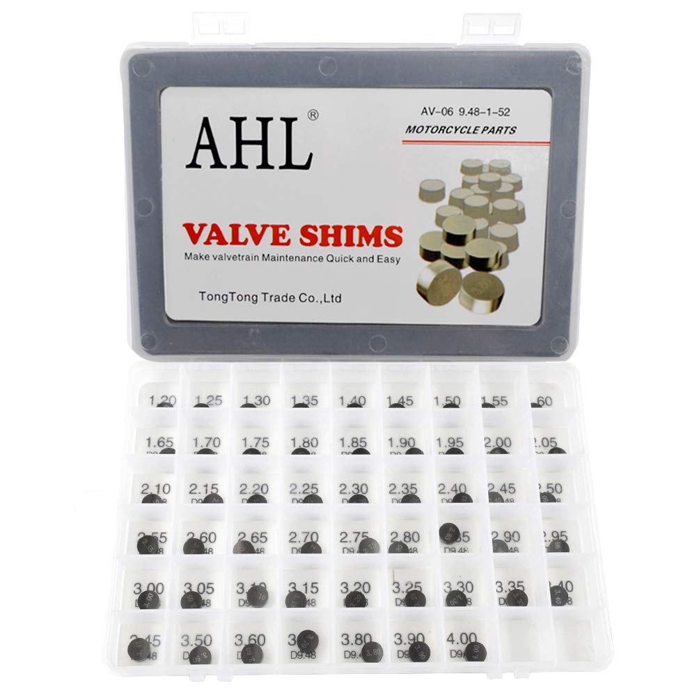 AHL 9.48mm 52pcs 1.20-4.00mm ventil shim ventile einstellen für DL1000 V-Strom 2002-2011 / DR-Z400 2000-2012 / DR-Z400S 2000-2009 2011 von AHL