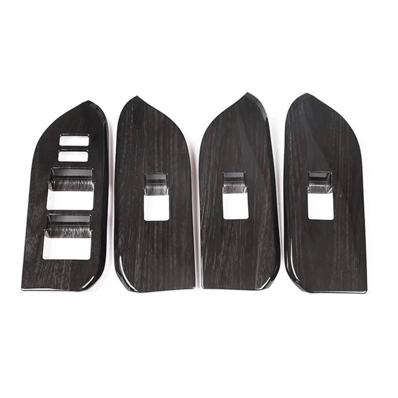 AHLOKIY [Replacement] Fensterheber-Tastenfeld FJ150 J15 Türgriffabdeckung for Toyota for Land for Cruiser for Prado 150 2014–2018, Schwarze Holzmaserung von AHLOKIY