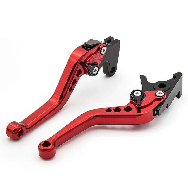 AHPDLDSF [Replacement] 1 Paar Links Rechts Rot Motorrad Einstellen Kurzer Bremskupplungshebelgriff Passend for BMW G310R G310GS 2017 2018 2019 2020 von AHPDLDSF