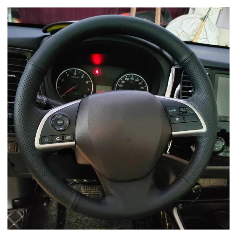 Auto Lenkradbezug Für Outlander Für A&sx L200 Für Mirage 2013 2014 2015 2016 Auto Lenkrad Abdeckung DIY Mikrofaser Leder Lenkradschoner(Gray Thread) von AHRPKAMERD