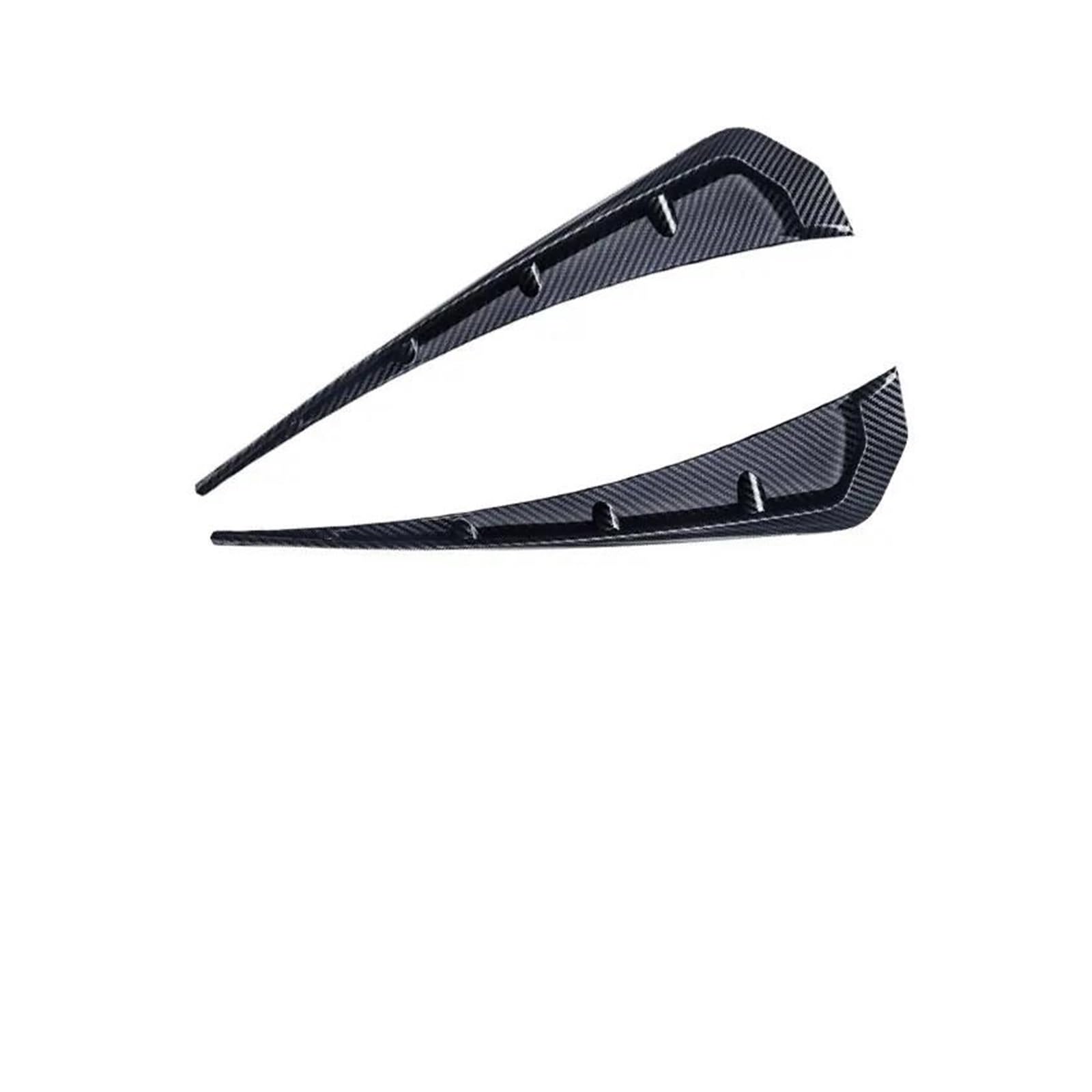 Auto Spoilerflügel Für C&ivi-c Universal Auto Seite Kotflügel Spoiler Wind Messer Seite Kiemen Air Vent Dekorative Seite Flügel Aufkleber 2 Stücke Heckscheibenspoiler(Carbon Fiber 2pcs) von AHRPKAMERD