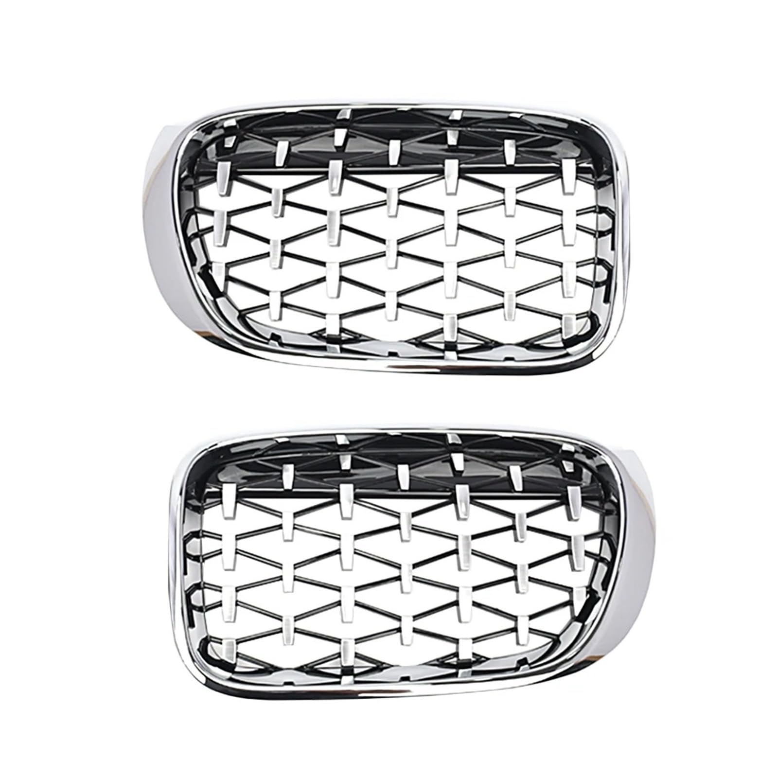 Front Kühlergrille Für X3 F25 Facelift Für X4 F26 2014 2015 2016 2017 Auto Front Nierengrill Diamantgrill Schwarz Chrom Styling Zubehör Frontgrill(Diamond Chrome) von AHRPKAMERD