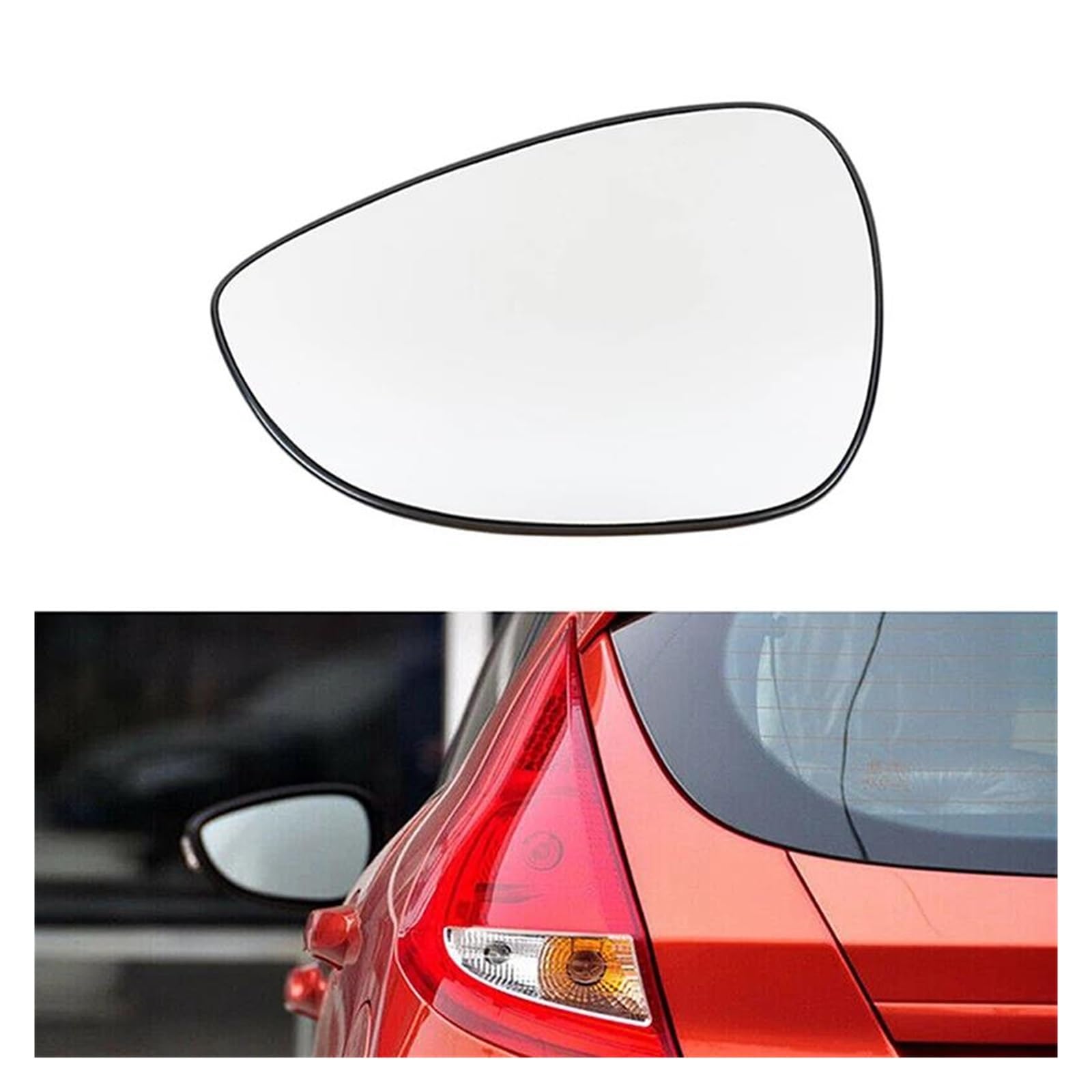 Für Fiesta MK7 2008-2017 Auto Beheizte Seite Rückansicht Flügel Spiegel Klar Glas Konvexen Mit Trägerplatte(Left) von AHRPKAMERD