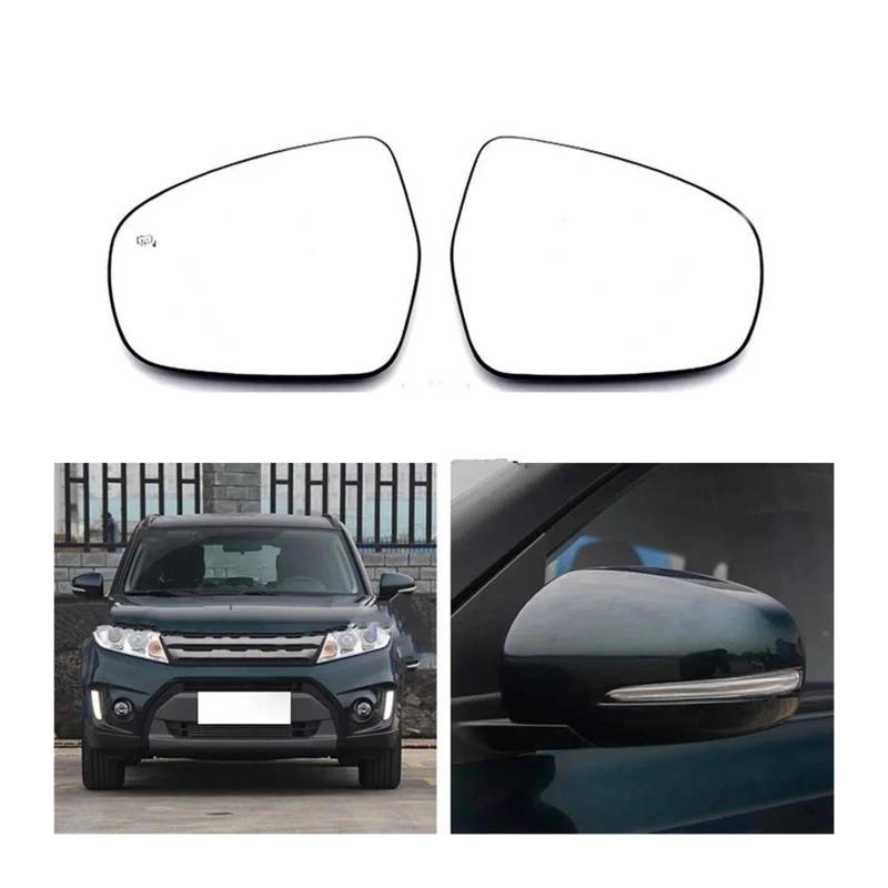 Für Suzuki Für Vitara Für S-Cross Türflügel Rückspiegelglas mit Heizung Ersetzen Sie das äußere Rückspiegelglas(2PCS Left and Right) von AHRPKAMERD