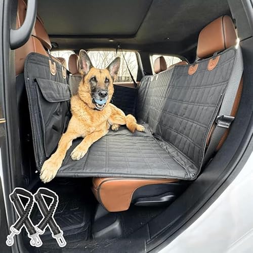 AHSBND Autoschondecke Für Hunde Rücksitz, Hund Auto Rückbank Rücksitz Mit Seitenschutz, Kratzfeste Und Wasserabweisende Hundematte Auto Für Meisten Auto SUV von AHSBND