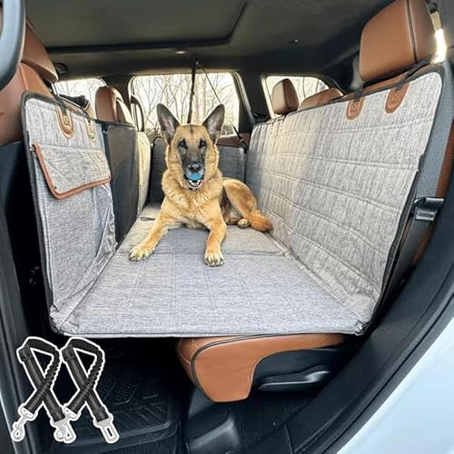 AHSBND Autoschondecke Für Hunde Rücksitz, Hund Auto Rückbank Rücksitz Mit Seitenschutz, Kratzfeste Und Wasserabweisende Hundematte Auto Für Meisten Auto SUV von AHSBND