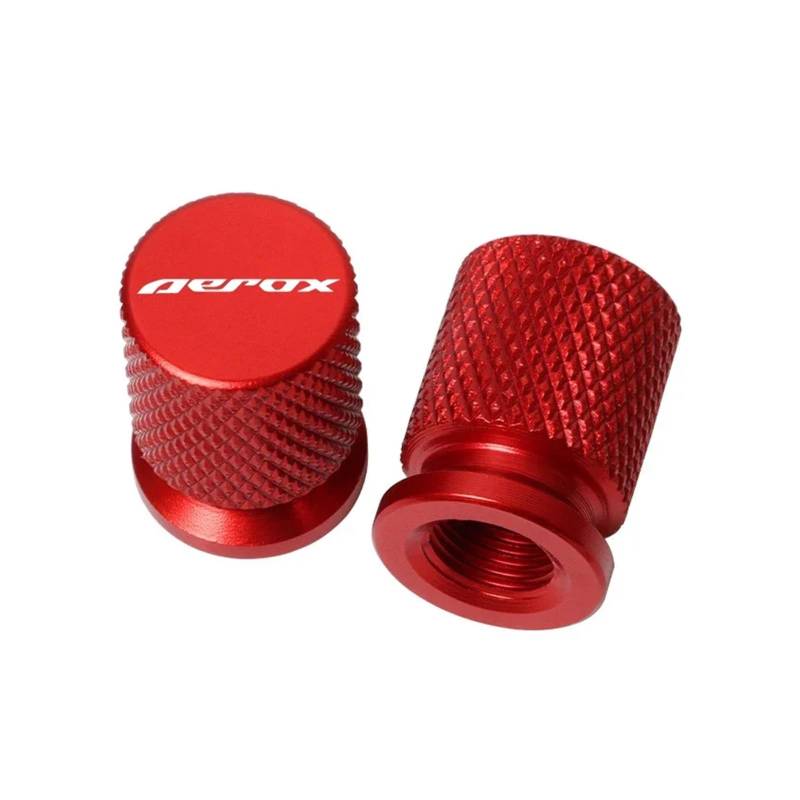 Ventilschaftabdeckungen für Motorräder Für AEROX 125 155 AEROX155 AEROX125 Universal Motorrad CNC Aluminium Zubehör Rad Reifen Ventil Port Stem Cap Abdeckung(Red) von AHUTCYK