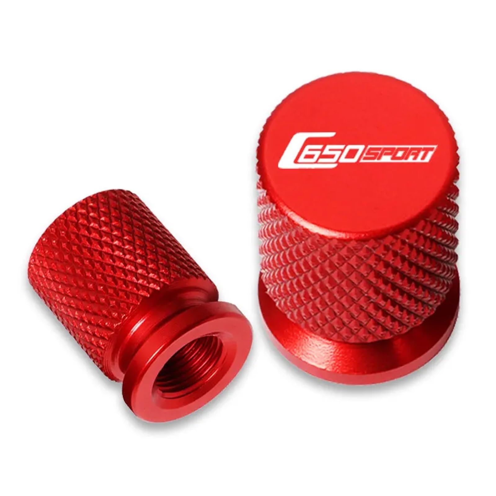 Ventilschaftabdeckungen für Motorräder Für C650SPORT C650 Sport C650GT 2011-2017 Motorrad CNC Zubehör Rad Reifen Ventil Air Port Stem Abdeckung Kappe Stecker(Red) von AHUTCYK