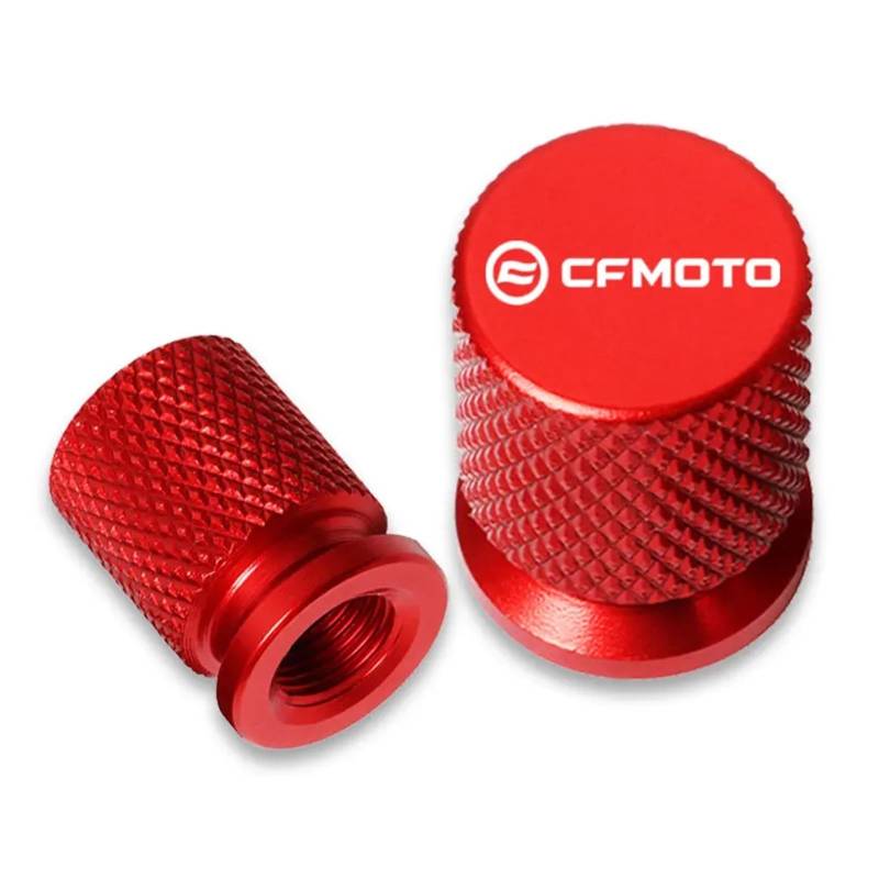 Ventilschaftabdeckungen für Motorräder Für CFMOTO 650NK 650 NK 150NK 150 NK 250SR/400/250/MT/TR Motorrad CNC Aluminium Rad Reifen Ventilkappen Luftdichte Abdeckungen(Red) von AHUTCYK