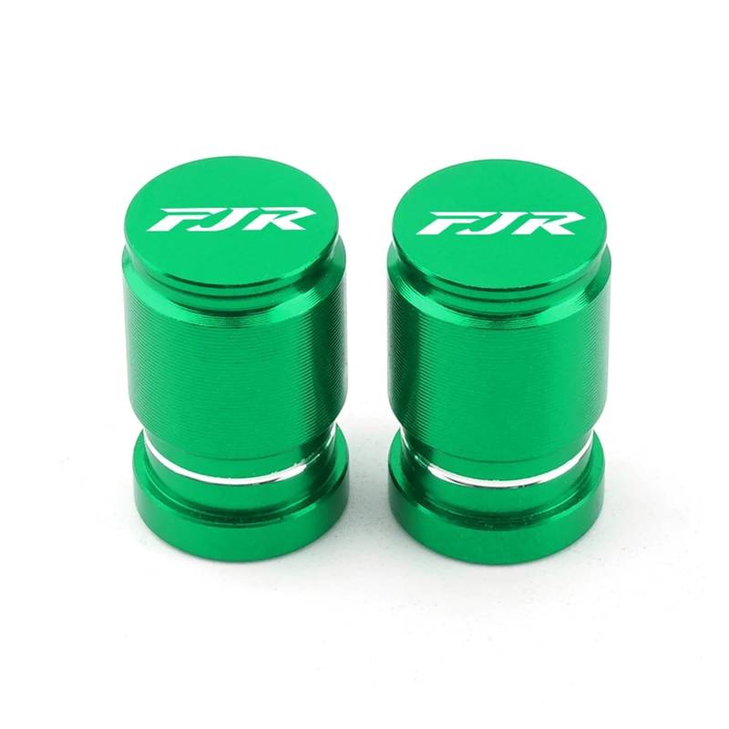 Ventilschaftabdeckungen für Motorräder Für FJR1300 FJR 1300 CNC Moto Bike Rad Reifen Ventil Kappen Reifen Felge Air Port Stem Abdeckung Motorrad Zubehör(Green) von AHUTCYK